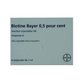 BAYER Biotine 0,5% solution injectable i.m 6 ampoules 1ml