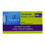 BIOGARAN Diosmine 600mg 30 comprimés pelliculés