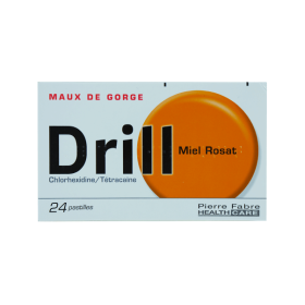 PIERRE FABRE Drill miel rosat 24 pastilles à sucer
