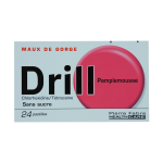 PIERRE FABRE Drill sans sucre pamplemousse 24 pastilles