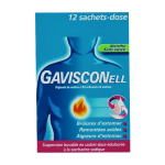 GAVISCON Gavisconell menthe sans sucre suspension en 12 sachets doses de 10ml