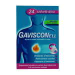 GAVISCON Gavisconell menthe sans sucre suspension buvable en 24 sachets doses de 10ml