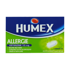 HUMEX Allergie cetirizine 10mg 7 comprimés pelliculés sécables