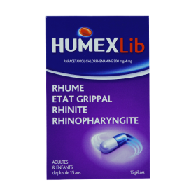 HUMEX Humexlib paracetamol chlorphenamine 500mg/4mg 16 gélules