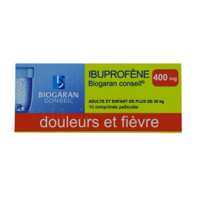BIOGARAN Ibuprofene 400mg 10 comprimés pelliculés