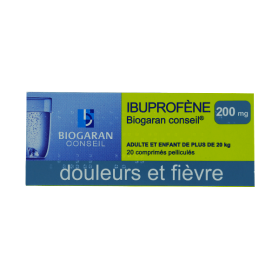 BIOGARAN Ibuprofene 200mg 20 comprimés pelliculés