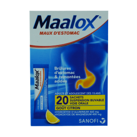 SANOFI Maalox maux d'estomac suspension buvable en 20 sachets doses