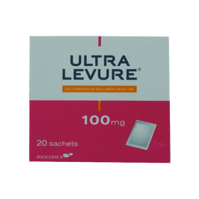 BIOCODEX Ultra levure 100mg poudre pour suspension buvable en 20 sachets
