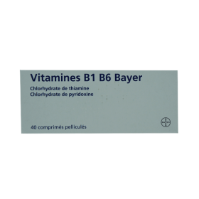 BAYER Vitamine B1 B6 40 comprimés pelliculés
