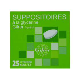 GIFRER Suppositoire à la glycérine adultes 25 suppositoires