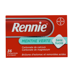 BAYER Rennie sans sucre 36 comprimés à croquer