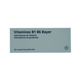 BAYER Vitamine B1 B6 20 comprimés pelliculés
