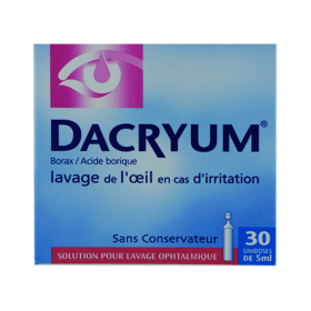 JOHNSON & JOHNSON Dacryum solution pour lavage ophtalmique en 30 recipients unidoses