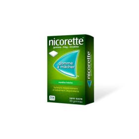 NICORETTE Menthe fraîche sans sucre boîte de 30 gommes à mâcher 2mg