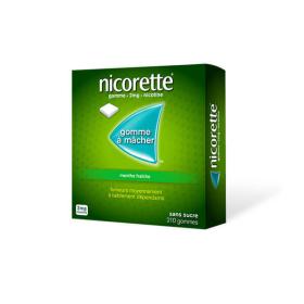NICORETTE Menthe fraîche sans sucre boîte de 210 gommes à mâcher 2mg