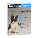 BIOCANINA Tick-puss chien moyen 134mg 4 pipettes
