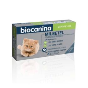 BIOCANINA Milbetel 4 mg/10 mg petit chat et chaton 2 comprimés pélliculés
