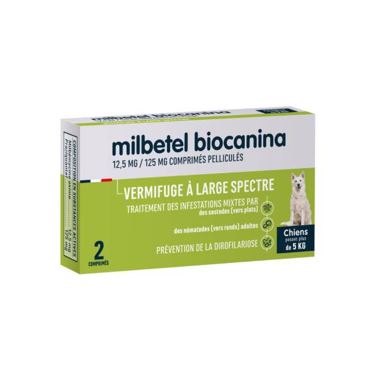Biocanina Mibetel 125 Mg125 Mg Chien 2 Comprimés Pélliculés Parapharmacie Pharmarket