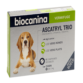 BIOCANINA Ascatryl trio chien 4 comprimés sécables