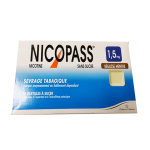 NICOPASS Réglisse menthe sans sucre 96 pastilles 1,5mg