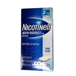 NICOTINELL Menthe fraicheur sans sucre 36 gommes à mâcher 2mg