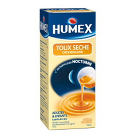 HUMEX Toux sèche oxomémazine 0,33mg/ml sirop 150ml
