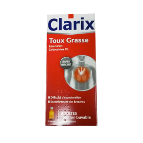 COOPER Clarix expectorant carbocisteine 5% adultes sirop 250ml