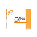 COOPER Suppositoire glycerine adulte 25 unités