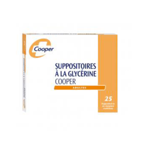 COOPER Suppositoire glycerine adulte 25 unités