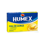 HUMEX Mal de gorge biclotymol 20mg miel citron 24 pastilles