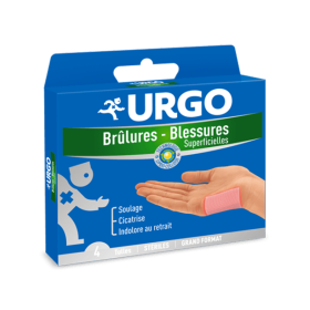 URGO Brûlures blessures superficielles 4 tulles stériles