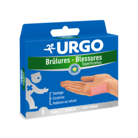 URGO Brûlures blessures superficielles 6 tulles stériles