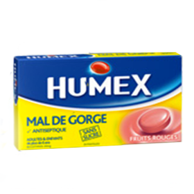 HUMEX Mal de gorge biclotymol 20mg fruits rouges sans sucre 24 pastilles