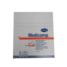 HARTMANN Medicomp compresses stériles non tissées 10x10 cm 25x2unités