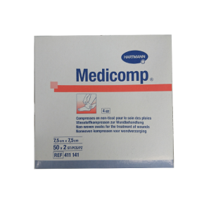 HARTMANN Medicomp compresses stériles non tissées 7.5x7.5 cm 50x2 unités