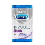 DUREX Invisible extra lubrifié 10 préservatifs
