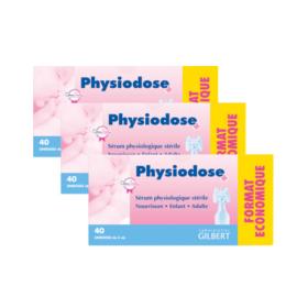 GILBERT Physiodose sérum physiologique lot de 3 boîtes de 40x5ml