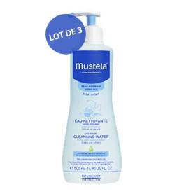 MUSTELA Bébé eau nettoyante sans rincage lot 3x500ml