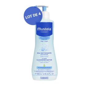 MUSTELA Bébé eau nettoyante sans rincage lot 4x500ml