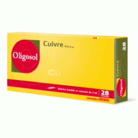 LABCATAL Oligosol cuivre 2ml 28 ampoules