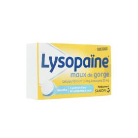 BOEHRINGER INGELHEIM Lysopaïne maux de gorge cetylpyridinium lysozyne menthe 36 pastilles sans sucre