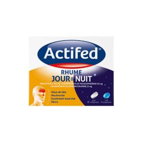 JOHNSON & JOHNSON Actifed rhume jour et nuit 16 comprimés