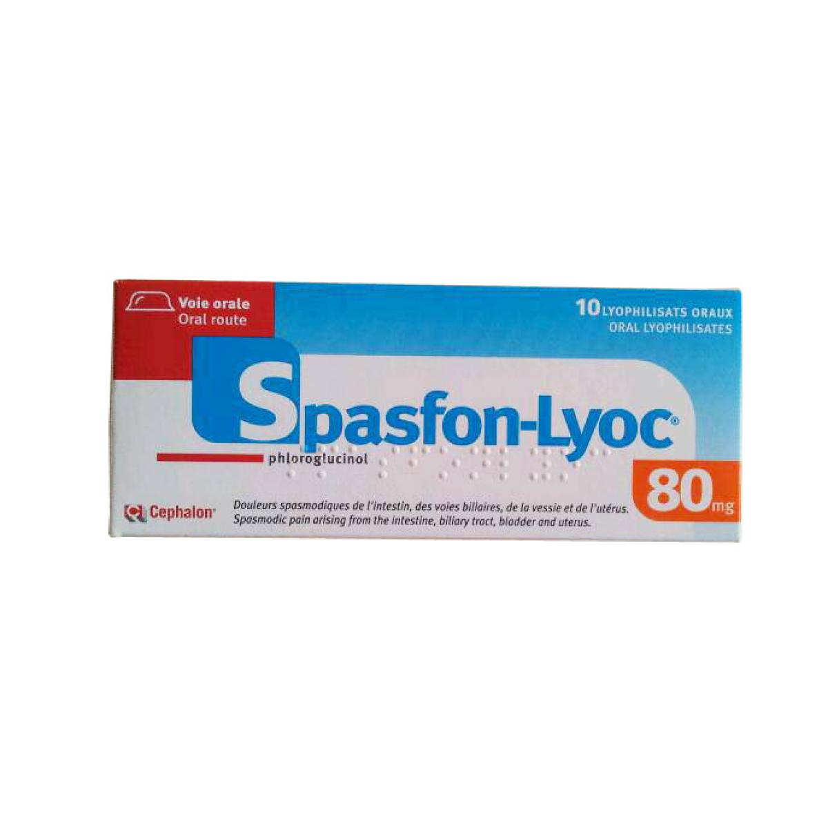 Cephalon Spasfon Lyoc 80mg 10 Lyophilisat Oraux Medicaments Pharmarket