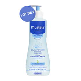 MUSTELA Bébé eau nettoyante sans rincage lot 2x500ml