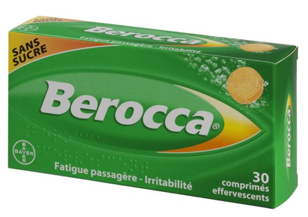 BAYER Berocca sans sucre 30 comprimés effervescents ...