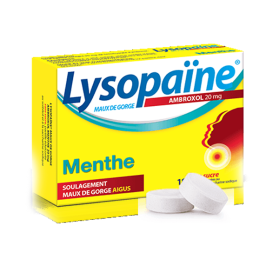 BOEHRINGER INGELHEIM Lysopaine maux de gorge ambroxol menthe 20mg 18 pastilles sans sucre