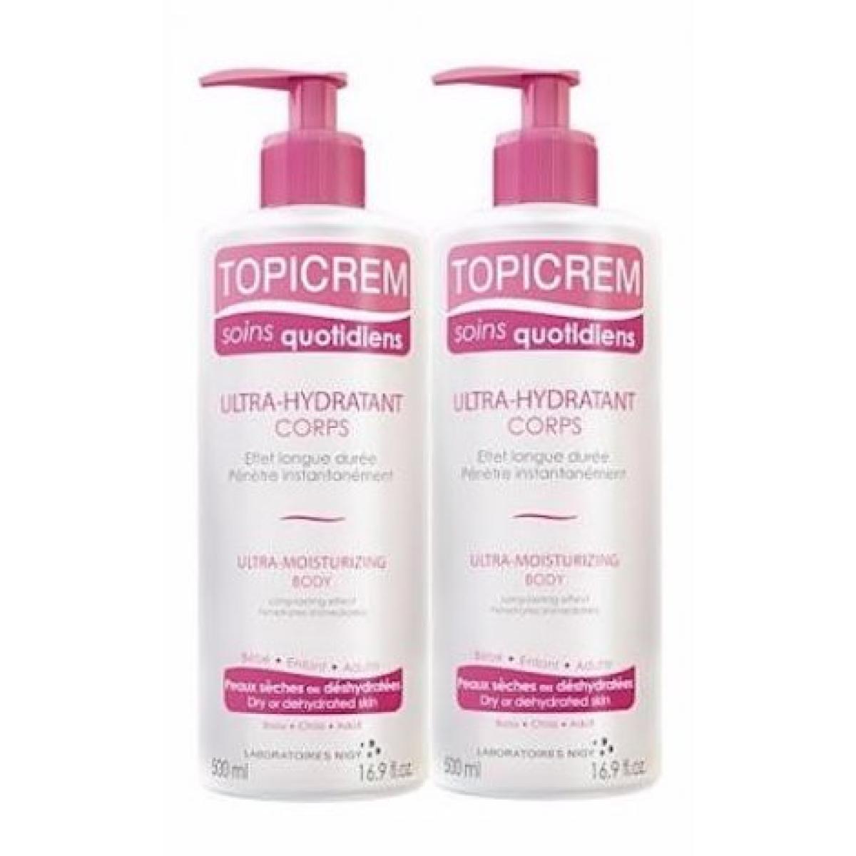 Topicrem ultra-hydratant lait corps 2X500ml dans Hydratants corps sur ...
