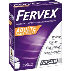 UPSA Fervex adulte sans sucre 8 sachets de granulés