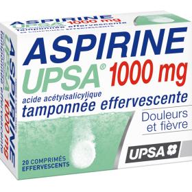 UPSA Aspirine tamponnée effervescente 1000mg 20 comprimés effervescents