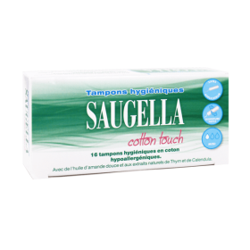 SAUGELLA Cotton touch tampons hygiéniques mini sans applicateur 16 unités